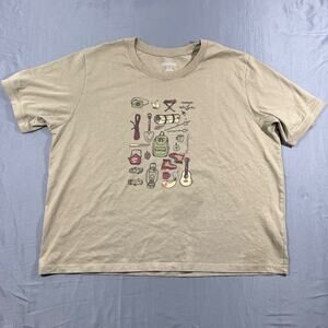 Pendleton Graphic T Shirt Mens XL Tan Camping Outdoor Camp Tools Tee Cotton